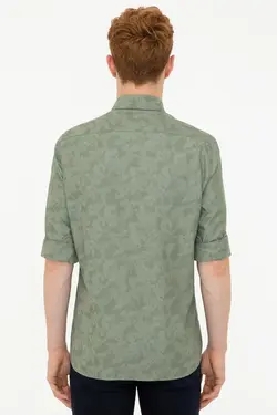 خرید پیراهن طرح دار مردانه یو اس پولو کد 228573 | بانی استایل