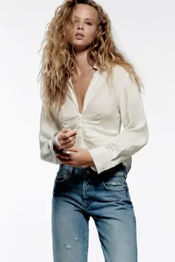 خرید شومیز زنانه زارا کد 227845 | بانی استایل