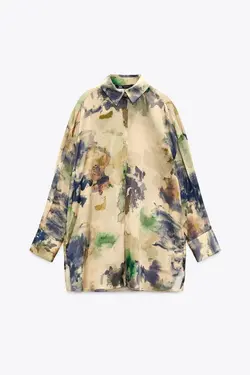 خرید شومیز اورسایز زنانه زارا کد 227829 | بانی استایل