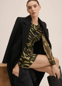 خرید پیراهن طرح دار زنانه منگو کد 207680 | بانی استایل