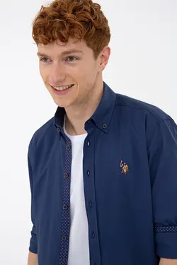 خرید پیراهن آستین بلند مردانه یو اس پولو کد 121235 | بانی استایل