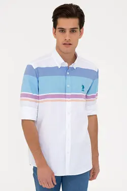 خرید پیراهن آستین بلند مردانه یو اس پولو کد 121238 | بانی استایل