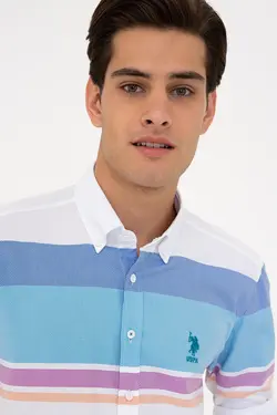 خرید پیراهن آستین بلند مردانه یو اس پولو کد 121238 | بانی استایل