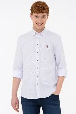 خرید پیراهن آستین بلند مردانه یو اس پولو کد 121217 | بانی استایل