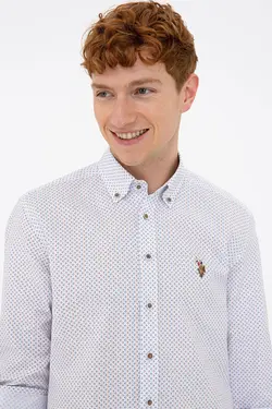 خرید پیراهن آستین بلند مردانه یو اس پولو کد 121217 | بانی استایل