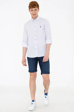 خرید پیراهن آستین بلند مردانه یو اس پولو کد 121217 | بانی استایل