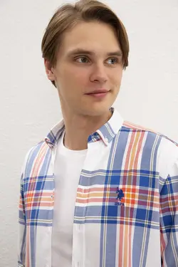 خرید پیراهن آستین بلند مردانه یو اس پولو کد 120853 | بانی استایل