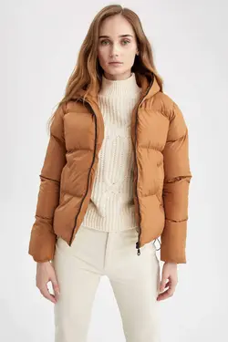 خرید کاپشن کلاه دار زنانه دفکتو کد 200607 | بانی استایل