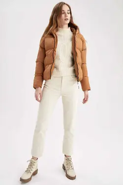 خرید کاپشن کلاه دار زنانه دفکتو کد 200607 | بانی استایل