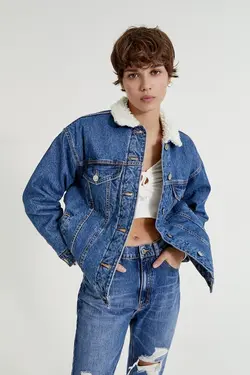 خرید کت جین زنانه پول اند بیر کد 197244 | بانی استایل