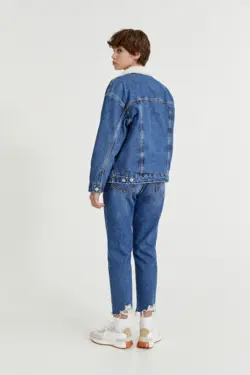 خرید کت جین زنانه پول اند بیر کد 197244 | بانی استایل