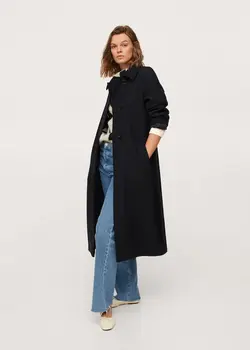 خرید پالتو پشمی زنانه منگو کد 181599 | بانی استایل