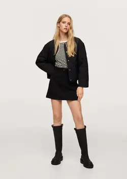 خرید کاپشن زنانه منگو کد 181436 | بانی استایل