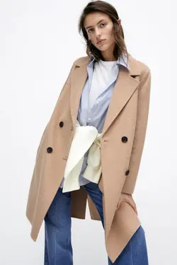 خرید پالتو پشمی زنانه زارا کد 178589 | بانی استایل