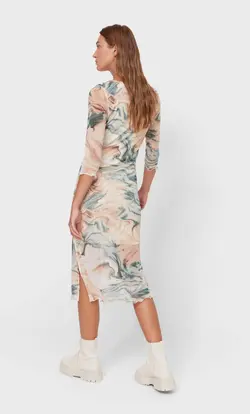 خرید پیراهن میدی زنانه استرادیواریوس کد 130358 | بانی استایل