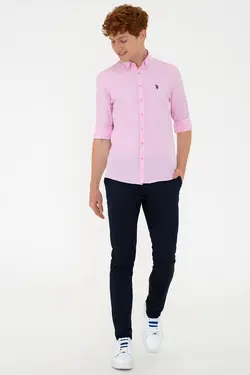 خرید پیراهن آستین بلند مردانه یو اس پولو کد 121409 | بانی استایل