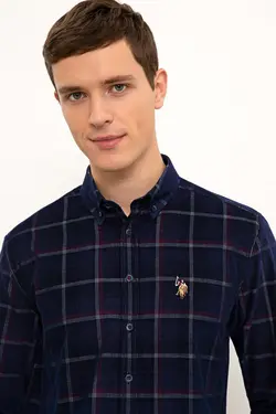 خرید پیراهن چهارخانه مردانه یو اس پولو کد 120861 | بانی استایل