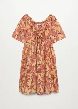 خرید پیراهن طرح دار زنانه منگو کد 113339 | بانی استایل