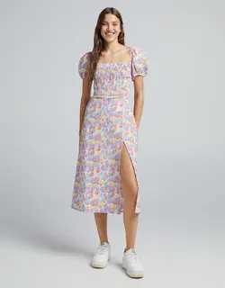 خرید پیراهن نخی زنانه برشکا کد 102999 | فروشگاه اینترنتی بانی استایل