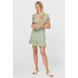 خرید پیراهن گلدار زنانه استرادیواریوس کد 89293 | فروشگاه اینترنتی بانی استایل