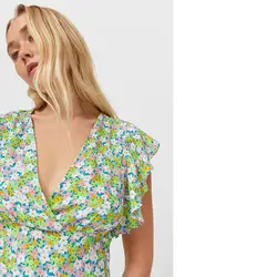 خرید پیراهن گلدار زنانه استرادیواریوس کد 89293 | فروشگاه اینترنتی بانی استایل