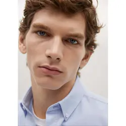 خرید پیراهن آکسفورد مردانه منگو کد 88306 | فروشگاه اینترنتی بانی استایل