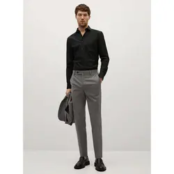 خرید پیراهن نخی آستین بلند مردانه منگو کد 88360 | فروشگاه اینترنتی بانی استایل