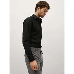 خرید پیراهن نخی آستین بلند مردانه منگو کد 88360 | فروشگاه اینترنتی بانی استایل