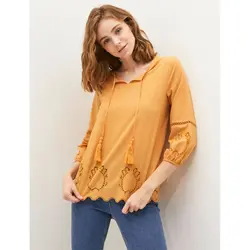 خرید بلوز نخی زنانه ال سی وایکیکی کد 86165 | فروشگاه اینترنتی بانی استایل