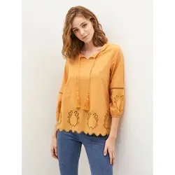 خرید بلوز نخی زنانه ال سی وایکیکی کد 86165 | فروشگاه اینترنتی بانی استایل