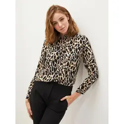 خرید شومیز طرح دار زنانه ال سی وایکیکی کد 83172 | بانی استایل