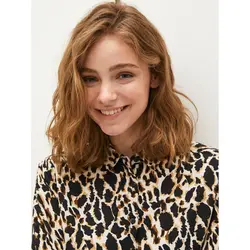 خرید شومیز طرح دار زنانه ال سی وایکیکی کد 83172 | بانی استایل