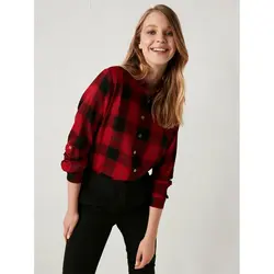 قیمت و خرید شومیز چهارخانه زنانه ال سی وایکیکی کد 82892 | بانی استایل