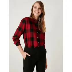 قیمت و خرید شومیز چهارخانه زنانه ال سی وایکیکی کد 82892 | بانی استایل