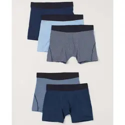 خرید شورت باکسر مردانه بسته 5 عددی اچ اند ام کد 74709 | بانی استایل