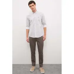 خرید پیراهن نخی مردانه یو اس پولو کد 72743 | فروشگاه اینترنتی بانی استایل