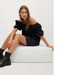 خرید پیراهن کوتاه زنانه منگو کد 68064 | فروشگاه اینترنتی بانی استایل