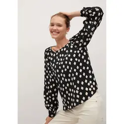 خرید بلوز یقه گرد زنانه منگو کد 67824 | فروشگاه اینترنتی بانی استایل