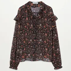 خرید بلوز گلدار زنانه منگو کد 67570 | فروشگاه اینترنتی بانی استایل