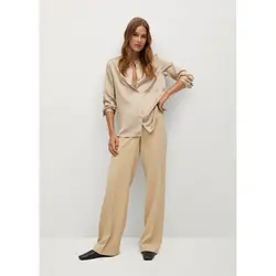 خرید شومیز یقه گرد ساتن زنانه منگو کد 67336 | فروشگاه اینترنتی بانی استایل