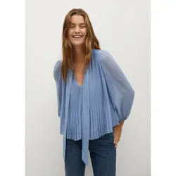 خرید بلوز پلیسه دار زنانه منگو کد 67476 | فروشگاه اینترنتی بانی استایل