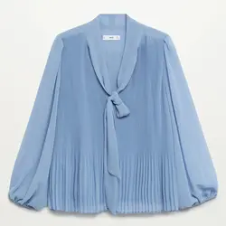 خرید بلوز پلیسه دار زنانه منگو کد 67476 | فروشگاه اینترنتی بانی استایل