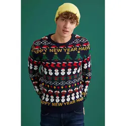 خرید پلیور طرح کریسمس مردانه دفکتو کد 56602 | فروشگاه اینترنتی بانی استایل