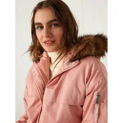 خرید کاپشن کلاه دار زنانه ال سی وایکیکی کد 47708 | بانی استایل