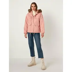 خرید کاپشن کلاه دار زنانه ال سی وایکیکی کد 47708 | بانی استایل