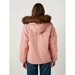 خرید کاپشن کلاه دار زنانه ال سی وایکیکی کد 47708 | بانی استایل