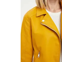 خرید کاپشن چرم زنانه دفکتو کد 44914 | فروشگاه اینترنتی بانی استایل