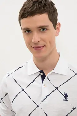 خرید پولوشرت طرح دار مردانه یو اس پولو کد 236005 | بانی استایل