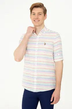 خرید پیراهن راه راه مردانه یو اس پولو کد 229737 | بانی استایل