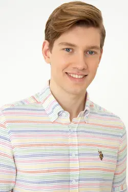 خرید پیراهن راه راه مردانه یو اس پولو کد 229737 | بانی استایل